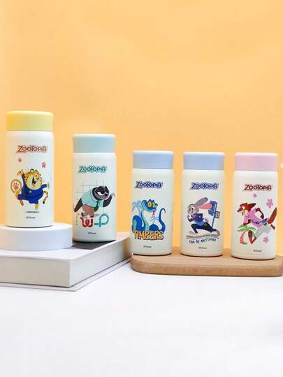 Disney Zootopia Pocket Cup Nick Wilde & Judy Hopps 200ml Insulated Tumbler, Portable For Travel