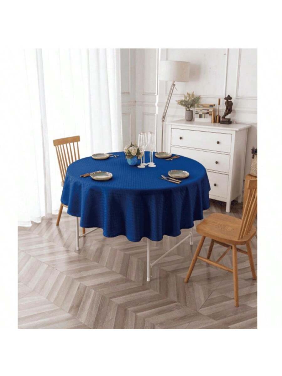mantel Circular Color Azul Marino de alta durabilidad de 180cm*180cm