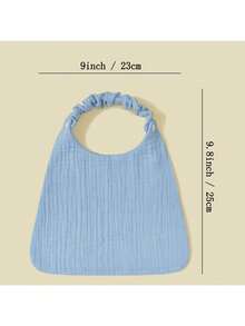 1 chiếc yếm ăn thêu tùy chỉnh, có thể tùy chỉnh chữ/tên bé, yếm ăn bằng vải gạc thoáng khí, khăn ăn chống bám bẩn cho bé khi ăn. - Nhiều màu - Xem 5