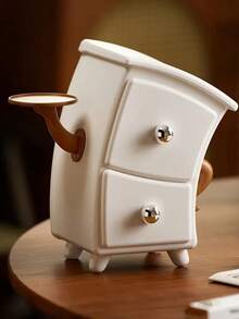 1 pieza Caja de almacenamiento personalizable con texto, organizador de cajón de cintura divertido para joyas y aretes, adecuado para interiores, escritorio de oficina, escritorio de estudiante para almacenamiento de artículos de papelería - Blanco - Ver 12