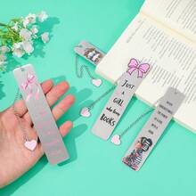 Heart-Shaped Pendant Book Bookmark, Sweet And Energetic Design, Ideal Reading Marker For Book Lovers