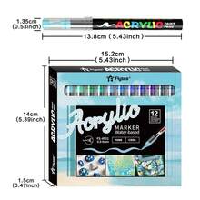 12-240 Colors Acrylic Marker Pens Set, Soft Tip Liquid Ink Markers, Watercolor Brush Pens For Art Painting, Calligraphy, DIY Crafts, Suitable For Students And Office Use - (Upgraded) Acrylic Markers - View 16