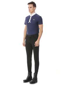 半硅胶马术裤，柔软透气，男女通用。 - 黑色 - 查看 3