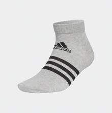 Adidas 3ST SOCKS男女透氣運動襪一雙裝 - 灰色/黑色 - 查看 7