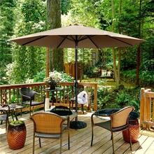 Butterslay 11FT Market Umbrella 8 Ribs Patio Umbrella With Push Button Tilt & Crank Outdoor Umbrella For Pool Garden Backyard - Tan - View 2