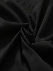 2 piezas Pantalones de 3/4 de longitud para hombres con bolsillos en ángulo y cordón en la cintura - Negro - Ver 6