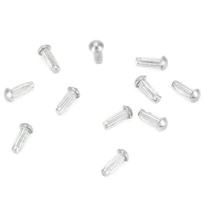 Juego Surtido de Remaches Sólidos de Vástago Moleteado de Acero Inoxidable M2 de Piezas, Varios Tamaños para Maletas, Juguetes, Herramientas de Hardware, para Sujetar y (M2*6)