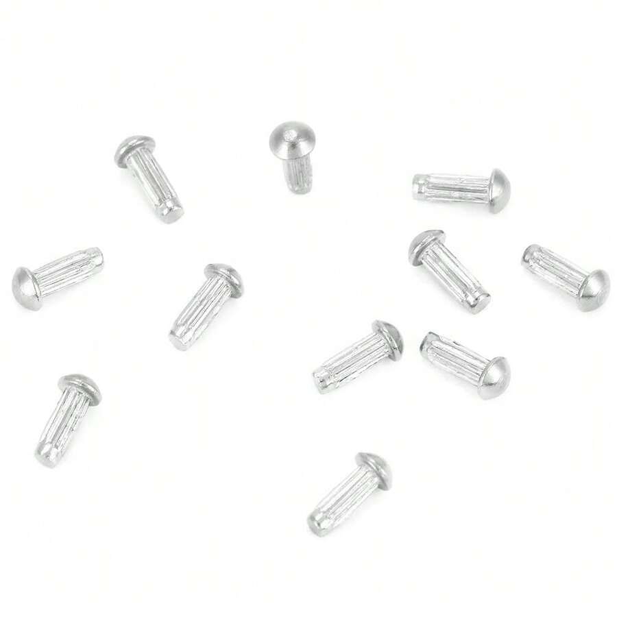 Juego Surtido de Remaches Sólidos de Vástago Moleteado de Acero Inoxidable M2 de Piezas, Varios Tamaños para Maletas, Juguetes, Herramientas de Hardware, para Sujetar y (M2*6) - 1 - Ver 1