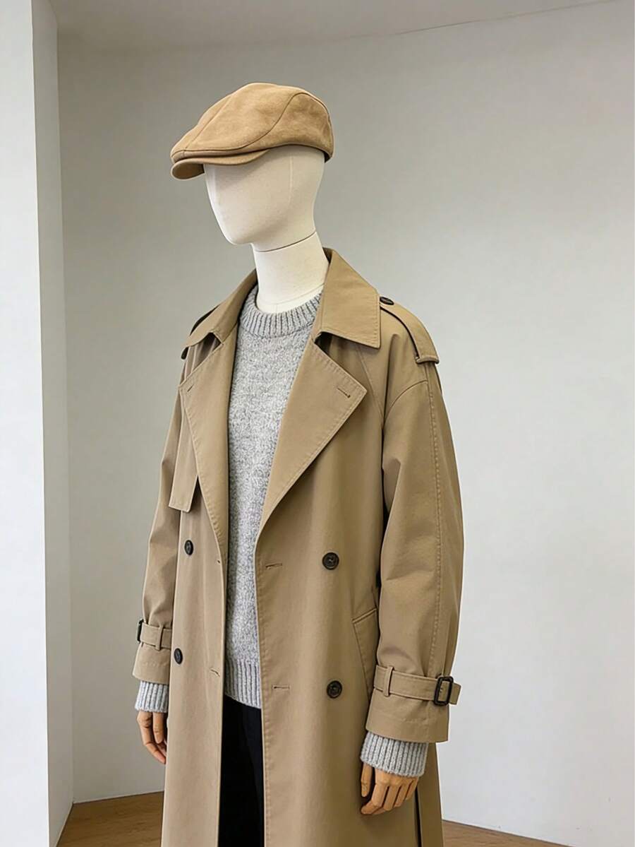 1pc Unisex Solid Color Minimalist Wool Beret Hat, Adjustable Circumference Retro Warm Newsboy Cap, Suitable For Autumn/Winter Outings, Fashionable Accessory, Great Gift - Multicolor - View 1