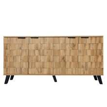 Modern 4-Door Sideboard, 160.5 X 35.5 X 78 Cm – Practical Design For The Living Room, Bedroom And Dining Room - 自然木色 - 查看 11