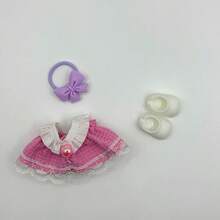 1 Set Mini Cute Princess Doll Dress Up Outfit, Includes Dress, Headpiece And Shoes, Fits 4th Generation Dolls, Decorative Doll Clothes Or Adorable Doll Replacement Outfit (Doll Not Included) - Multicolor - View 8