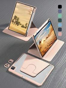 Compatible With IPad (A16) 11th Gen 11-Inch (2025) And IPad 10th Gen 10.9-Inch (2022), Protective Case With Pencil Slot, Ultra-Thin Protective Shell, Transparent Back Cover, Support Auto Wake/Sleep, Abyss Blue - Multicolor - View 1