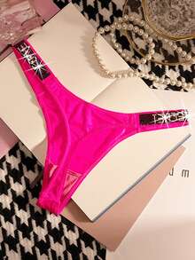 5pcs Sexy Thongs Womens Panties Rhinestone Low Waist Underwear Soft Breathable Comfortable Female Lingerie Good Elasticity Opaque Suitable For Daily Work Sports And Dating Sexy Gifts For Lovers Womens - 混合色3 - 查看 6