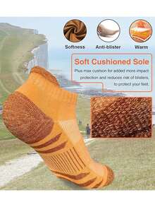 5双装女士运动踝袜，压缩跑步袜，舒适柔软 - 彩色 - 查看 4