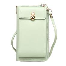 Bolsa de Teléfono para Mujeres, Bolsa Cruzada, Estilo Vertical,últiples Ranuras para Tarjetas, Tarjetero, Monedero, Bolsa de Hombro - Marrón - Ver 8
