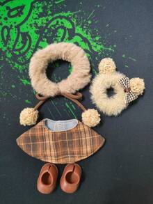 适用于娃娃的配件服装套装，包含迷你眼镜、包包、娃娃帽+T恤和迷你鞋，适合17厘米娃娃的换装配件，迷你服装用品，收藏家的独特礼物 - 彩色 - 查看 13