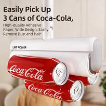 1pc Retractable & Foldable Lint Roller, Suitable For Bed, Floor, Clothes, Hair - White - View 7