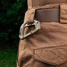 1-Piece Heavy Duty Tactical D-Ring Buckle Equipped With Quick Spring Locking Device, Sturdy Hook Suitable For MOLLE System (Outdoor Gear), Compatible With Backpacks, Vests, Belts, Webbing Accessories - Multi-Functional D-Ring Buckle - Khaki - View 2