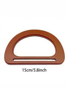 2pcs D-Shaped Wooden Wallet Handle, Durable Bag Grip Accessory Suitable For DIY Woven Straw Beach Bags And Handbags - Multicolor - View 13