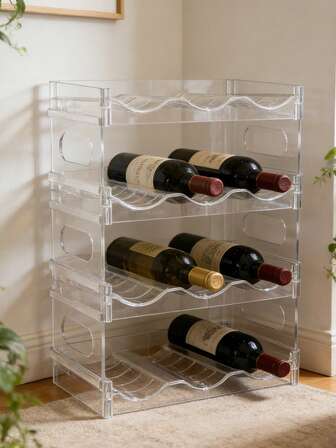 Wine Rack Creative Transparent European Wine Compartment Storage Wine Simple Wine Cabinet Display Desktop Organization Storage Rack