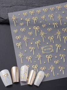 2 buc autocolante pentru unghii cu fluturi aurii, autocolante minimaliste cu frunze de petale florale pentru primăvară/vară, decorare unghii, cadou DIY pentru prietenele de feminin - Aur - Vizualizare 5