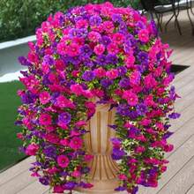 2 Sets - UV Resistant Outdoor Artificial Hanging Plants - Plastic Faux Flowers, Suitable For Weddings And Engagements, Holiday Porch And Patio Decor, Seasonal Decoration, Without Pots (Due To Lighting, Display And Other Reasons, There May Be Slight Color Difference Between The Actual Product And The Image) - Multicolor - View 1