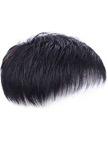 1pc Men's Short Hair Wig, Handsome Invisible Hairpiece For Thinning Hair, Mediterranean Style Bald Head Cover