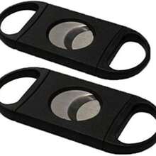 Black Double-Blade Cigar Cutter, Suitable For Most Cigar Sizes, Is A Portable Cutting Tool For Men And Also A Sharp And Clean Trimming Accessory, Enabling Precise Cutting. - Black - View 11