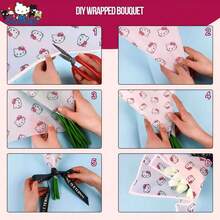 SANRIO 20/10张包装纸，花卉包装纸，防水包装纸，花束包装纸，礼品包装纸，礼品包装用品，适用于：派对用品，花店用品，派对装饰，DIY，婚礼，花店，生日礼物，求婚，万圣节，圣诞节，返校季，感恩节，母亲节，父亲节，周年纪念日 - 彩色 - 查看 4