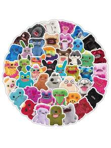 50PCS Fun Cartoon Monster Graffiti Stickers - Abstract Fun Style, Waterproof And Reusable, Suitable For Motorcycle Helmets, Cars, Gift Boxes, Envelopes, Graffiti Stickers, Guitars, Laptops, Luggage, DIY Crafts, Helmet Stickers, Player Stickers, Sticker Notebooks, Games, Journal Stickers, Stickers For Bicycles, Player Birthday Parties, Player Parties, Office Decorations - Little Monster - View 3