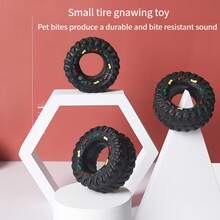 Durable Rubber Tire Dog Toy – Chew-Resistant Interactive Play Toy For Dogs |   Heavy-Duty Fetch & Chew Toy (Black With Color Accents) – Perfect For Active Dogs, Teething Puppies & Outdoor Play (Ideal For Dog Owners, Pet Caregivers & Outdoor Enthusiasts) - 黑色 - 查看 10