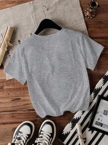 大码女式纯色圆领休闲宽松复活节兔子图案短袖 T 恤