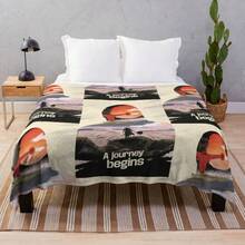 Desert Journey – Mandalorian & Grogu Silhouette Art Throw Blanket - Màu sắc hình ảnh chính - Xem 1