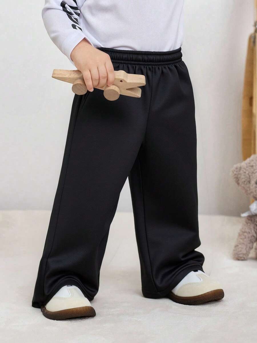 1 chiếc quần ống đứng thời trang cho bé gái, đa năng và thoải mái. - màu đen - Xem 1