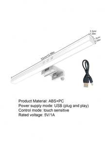 1 đèn LED bất đối xứng cho laptop, đèn kẹp màn hình, có thể gắn lên màn hình máy tính, hẹn giờ tự động tắt sau 60 phút, có thể điều chỉnh độ sáng, chế độ đọc nhanh, 3 nhiệt độ màu, cắm điện. - Nhiều màu - Xem 13