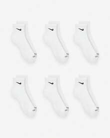 Nike Everyday Plus Cushioned Training Ankle Socks (6 Pairs) - 白色 - 查看 4