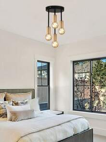 4-Light E27 Branch Pendant Light, Modern Luxury Design For Living Room, Bedroom, Dining Room, Kitchen, Hallway, Entryway, Closet, Staircase, Balcony, Bathroom - one-size - View 6