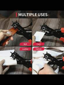 1pc Multifunction Belt Punch Tool, Simple Hadfield Steel Hold Punch For Household - Bạc - Xem 3