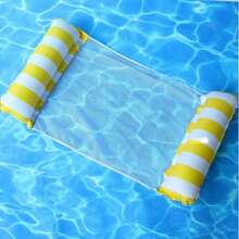 Double Inflatable Adult Water Hammock/Lounge - Durable PVC Material, Foldable Striped Inflatable Pool Float, Suitable For Pool Parties And Summer Gifts. - Multicolor - View 23