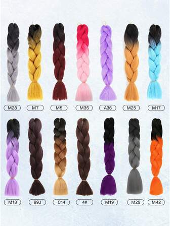 Extensões de cabelo para tranças sintéticas tecidas de 24 polegadas, 100g/pacote, acessórios de cabelo para mulheres, cabelo resistente a altas temperaturas para uso diário, festa, cosplay, presentes de Natal e Ano Novo