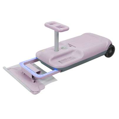 Go Kart With Floor Cleaning Function, Wiggle Car With Gradient Light, 5 Speed, Built-In Storage Bin