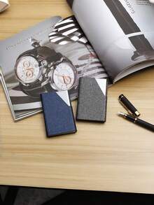 1pc Multi-Color Business Card Holder - Portable And Wear-Resistant Card Storage Box, Suitable For Business Negotiations In The Workplace, Exchanging Business Cards At Social Events, Organizing Office Desks (Desks, Filing Cabinets, Handbags), Carrying During Business Trips, New Employee Onboarding Equipment, Daily Social Storage, Meeting Occasion Supplies, And Business Gift Matching - Bevel Business Card Box - View 6