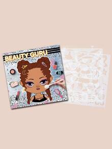 Fashion Enlightenment Makeup Coloring Sticker Toys, Cute Creative Makeup Sticker Coloring Books, Suitable For Children Aged 3-8. Learn Makeup Techniques, Cultivate Aesthetic Awareness, And Enjoy The Fun Of DIY Makeup! Can Exercise Children's Exploration Ability, Creativity And Interest In Fashion Design. Portable Travel Coloring Sticker Toys, Suitable As Birthday Gifts And Christmas Gifts For Girls.