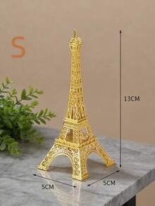 Eiffel Tower Model Metal Material Mini Replica Set Ornament Home Decoration Desktop Display Craft Gift Collectible Model European Style Study Decor Accessory - Bronze - View 14