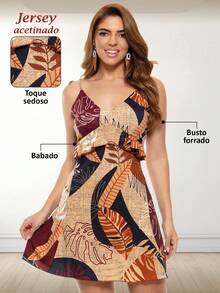 Basic Dress With Ruffle And V-Neck – Women's Fashion - Nhiều màu - Xem 4