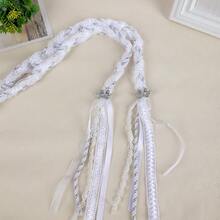 1pc Solid Color Retro Fabric Wedding Rope, Wedding Rope Traditional Rural Wedding Ceremony Rope Bridal Gift, Suitable For Wedding And Valentine's Day Use - Multicolor - View 7