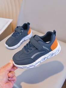 1 Pair Fashion Hook And Loop Sports Shoes For Boys And Girls, Soft And Non-Slip Suitable For Toddler Walking Shoes, Outdoor Casual Shoes, Sneakers, Student Shoes, Spring/Autumn - Blue - View 11