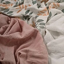 新生儿平纹细布襁褓毯，3 条装透气柔软婴儿包巾，大号 38 X 40 英寸襁褓包巾，婴儿洗澡必备用品，幼儿礼物，情人节爱心礼物 - 粉色 - 查看 4