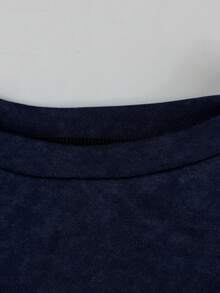 FQLWL Summer Street Fashion Retro Long Sleeve Top, Women's Printed T-Shirt, Outdoor Wear, Back To School Season Women Clothing - Blue - View 5