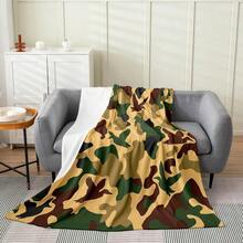 Camouflage Pattern Blanket, Soft Lightweight Throw Blanket, Air-Conditioned Room Blanket, Warm Nap Blanket For Home Office Travel Camping Same Day Cooling Print Flannel Flower Soft Comfortable Warm Napping Throw Dino Blanket,Men Gift,Boyfriend Gift Christmas,Blanket Gifts - Multicolor - View 35
